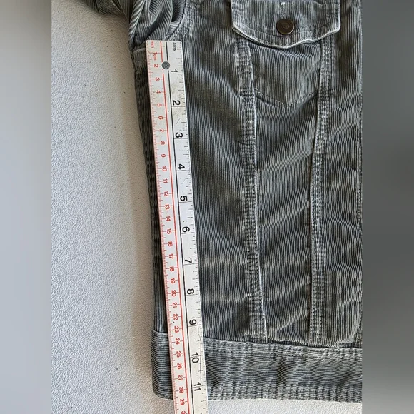 Gap 1969 Gray Corduroy Trucker Jacket XS Vintage Boho Utility Indie Gorpcore - Picture 4 of 8